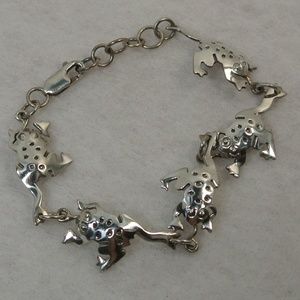 Sterling Silver Leap Frog Bracelet